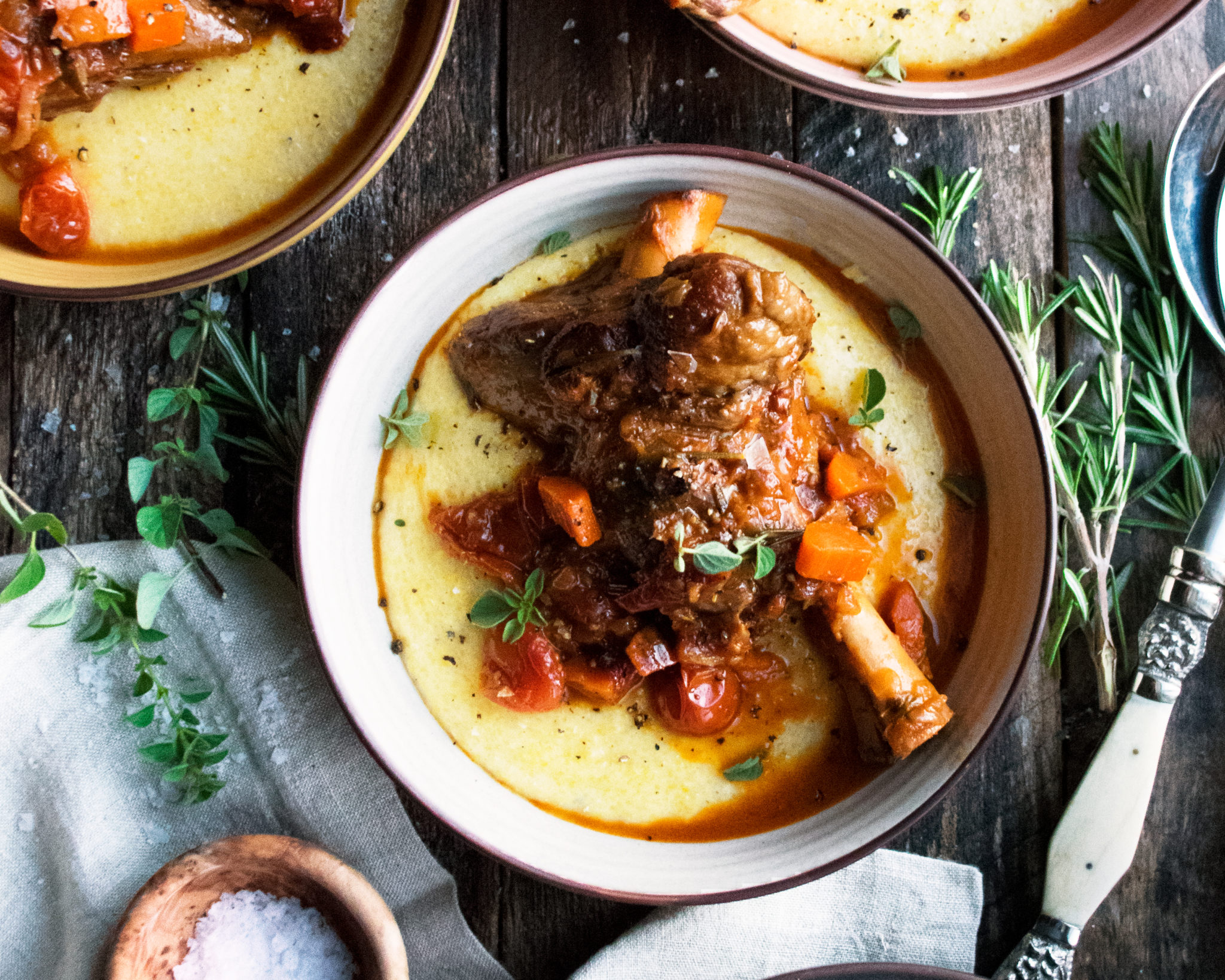 Braised Lamb Shanks With Creamy Polenta The Original Dish