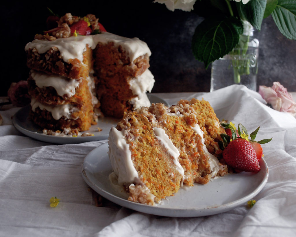 Coconut Carrot Praline Cake With Cream Cheese Frosting The Original Dish