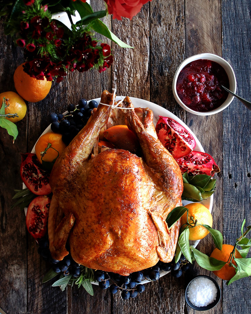 Whole Roasted Turkey with Red Wine Pan Gravy & Spiced Orange Cranberry ...