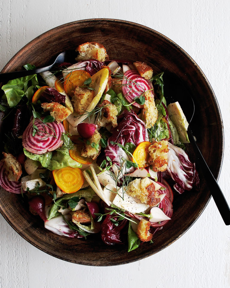 Rustic Winter Salad With Sherry Vinaigrette & Torn Croutons - The ...