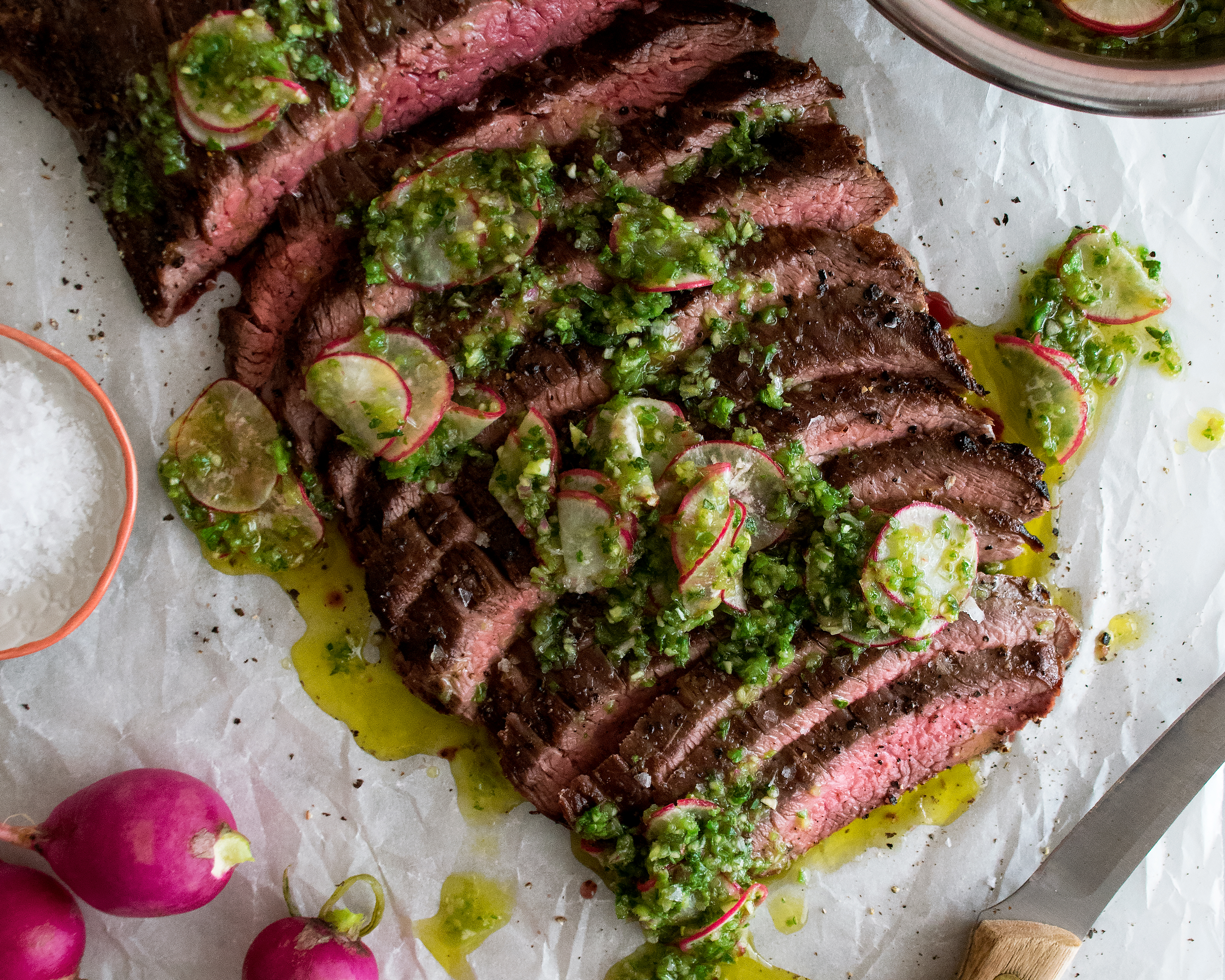 Grilled Flank Steak with Chimichurri Sauce Recipe