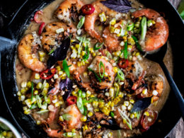 Grilled Shrimp in a Spicy Coconut Milk Broth - The Original Dish