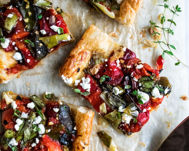 Grilled Pepper Tart With Goat Cheese And Honey The Original Dish