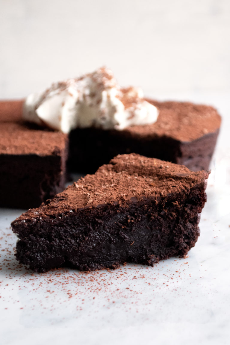 Flourless Chocolate Cake with Vanilla Cream - The Original Dish