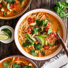 Spicy Thai Chicken & Rice Noodle Soup - The Original Dish