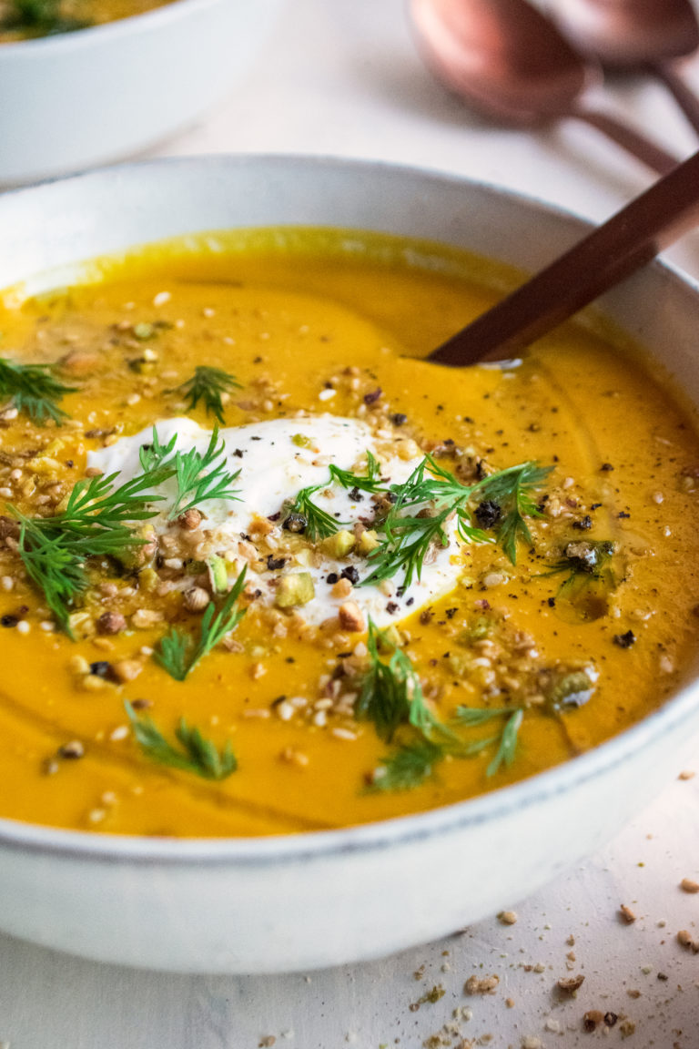 Golden Carrot Soup with Pistachio Dukkah - The Original Dish