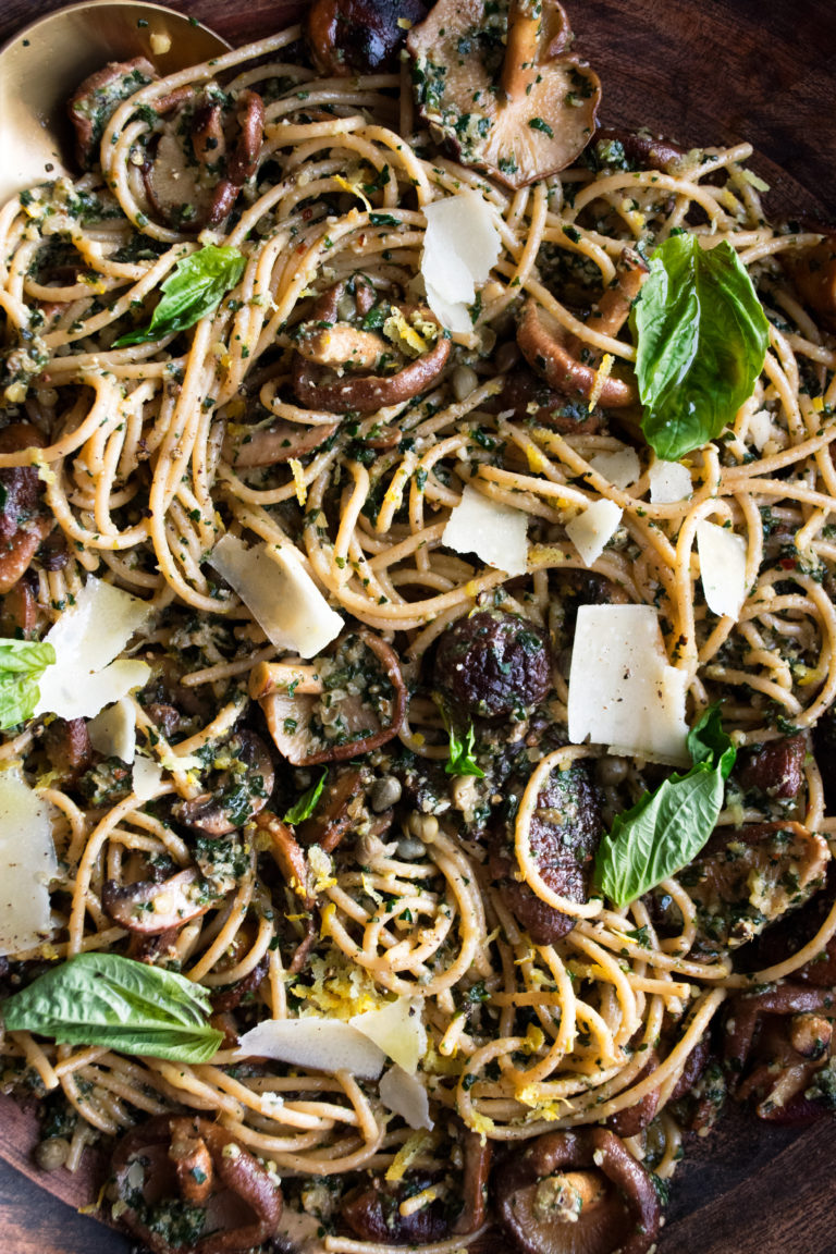 Whole Wheat Spaghetti with Kale Pesto - The Original Dish