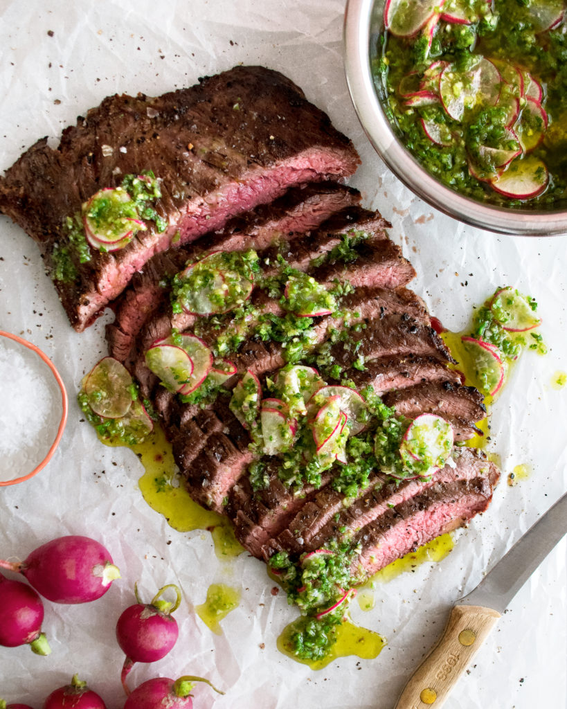 Flank Steak with Radish Chimichurri - The Original Dish