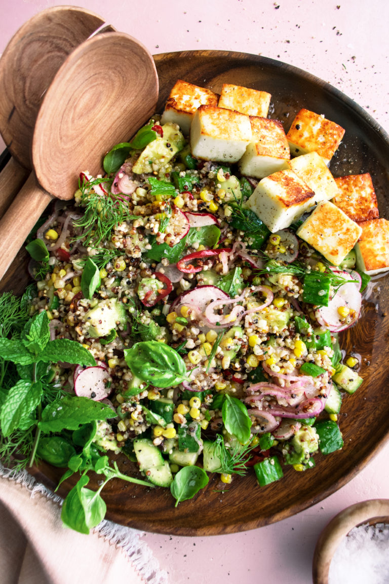 Pan-Fried Paneer Salad with Toasted Grains - The Original Dish