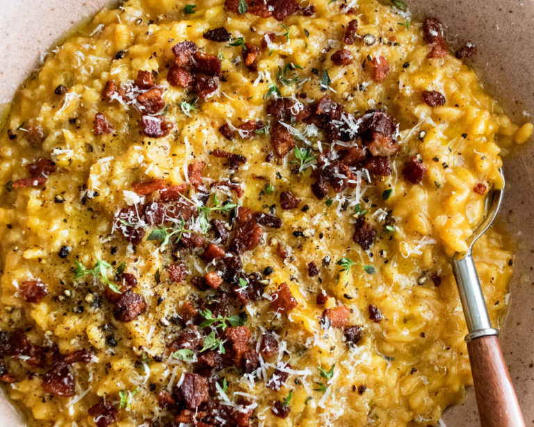 Pumpkin Risotto with Bacon & Parmesan - The Original Dish