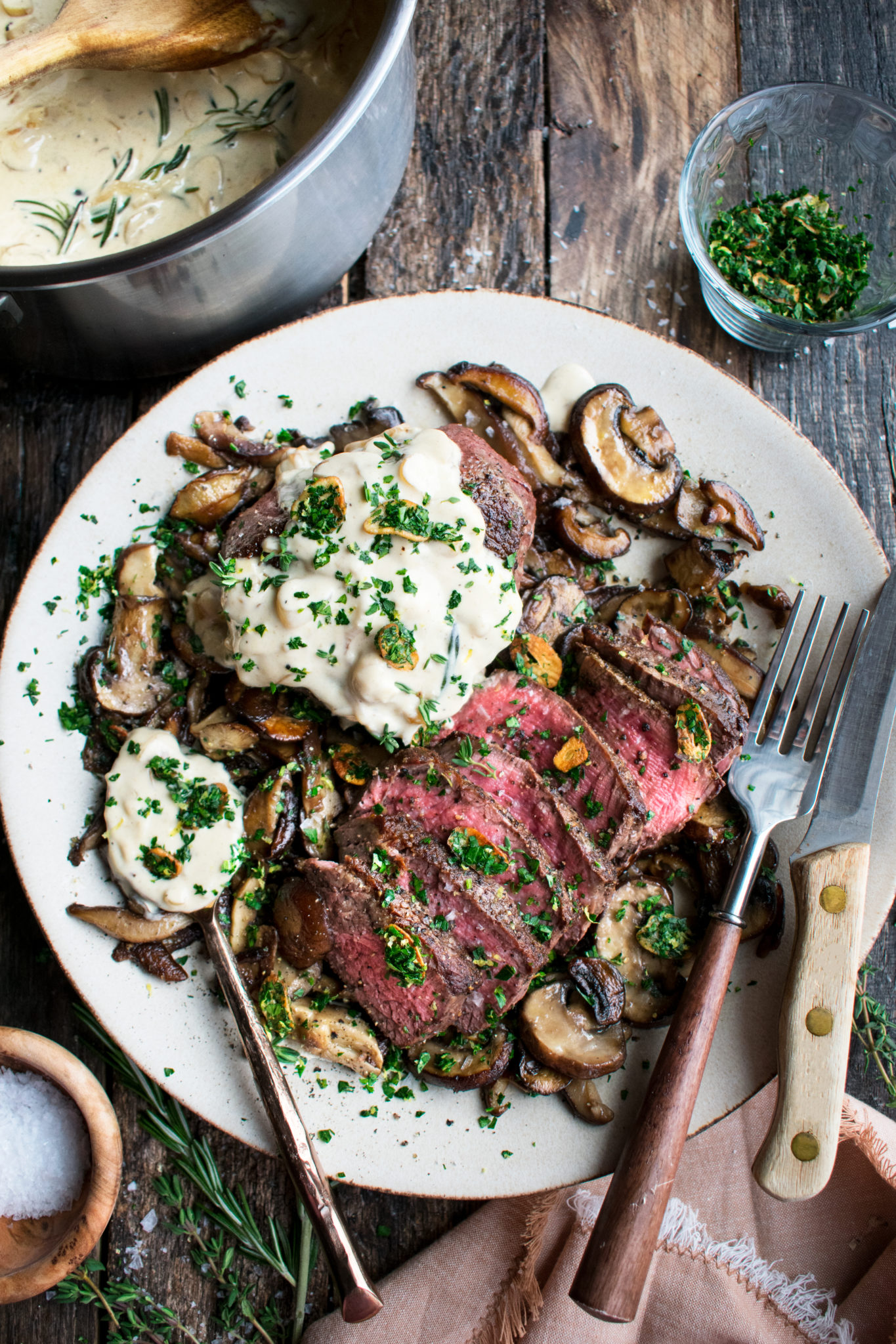 Filet Mignon with Rosemary Cream Sauce & Mushrooms - The Original Dish