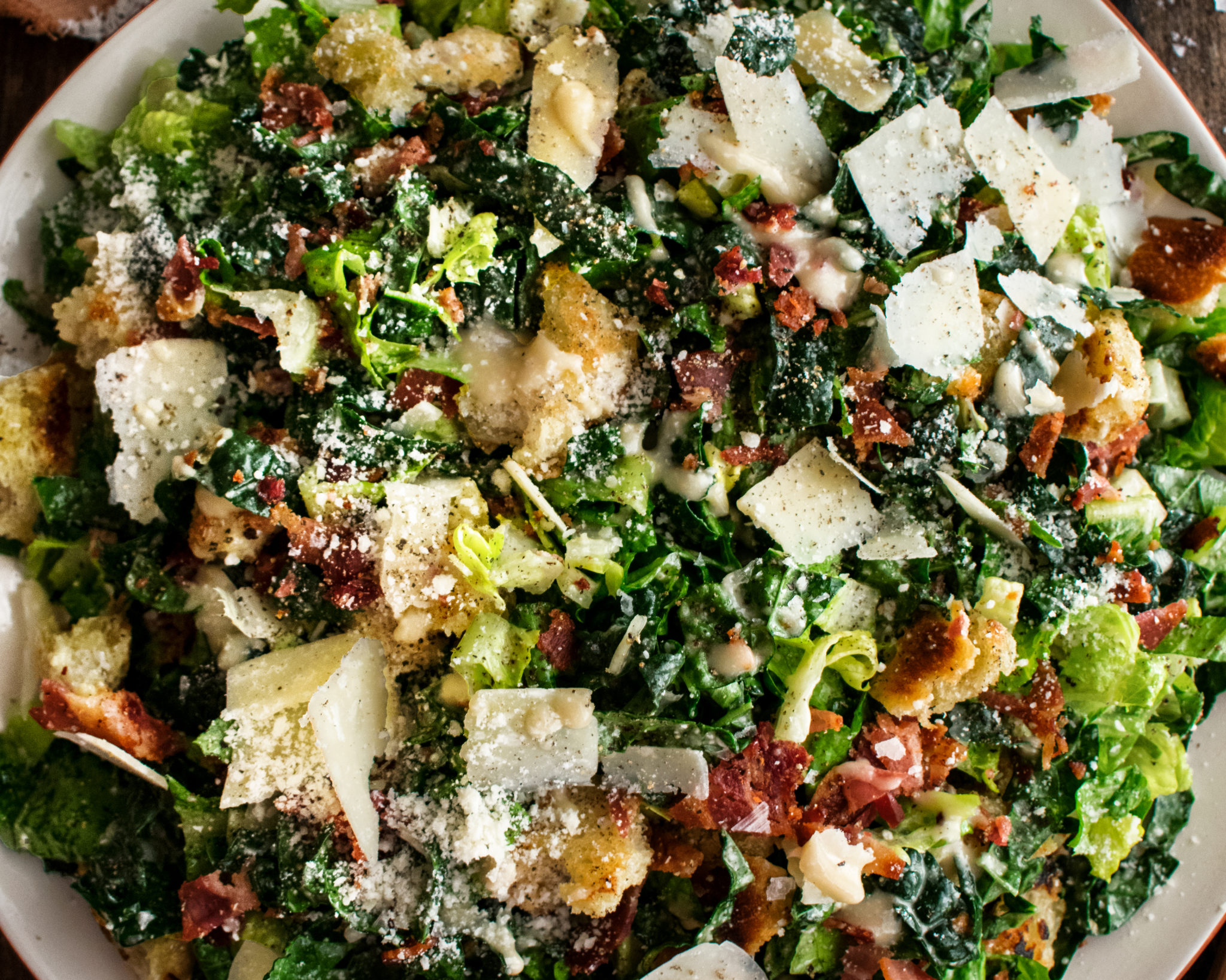 Roasted Garlic And Kale Caesar Salad The Original Dish