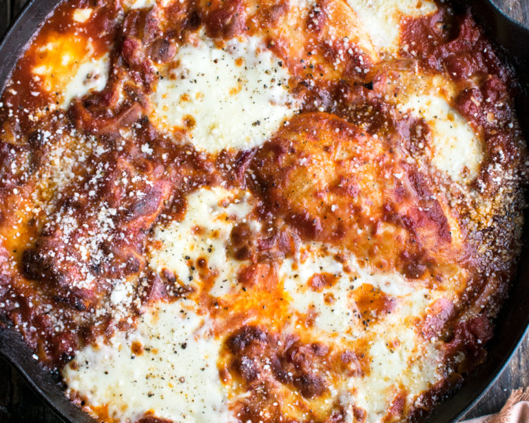 Cheesy Tomato Baked Skillet Chicken - The Original Dish