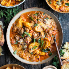 Creamy Tortellini Soup With Sausage & Spinach - The Original Dish