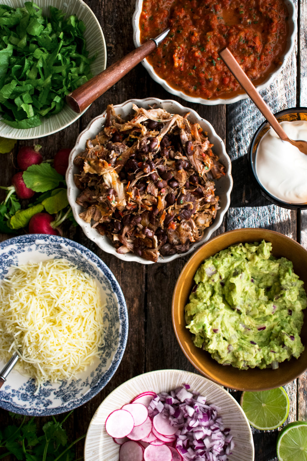 Carnitas Burrito Bowl with Red Pepper Salsa - The Original Dish