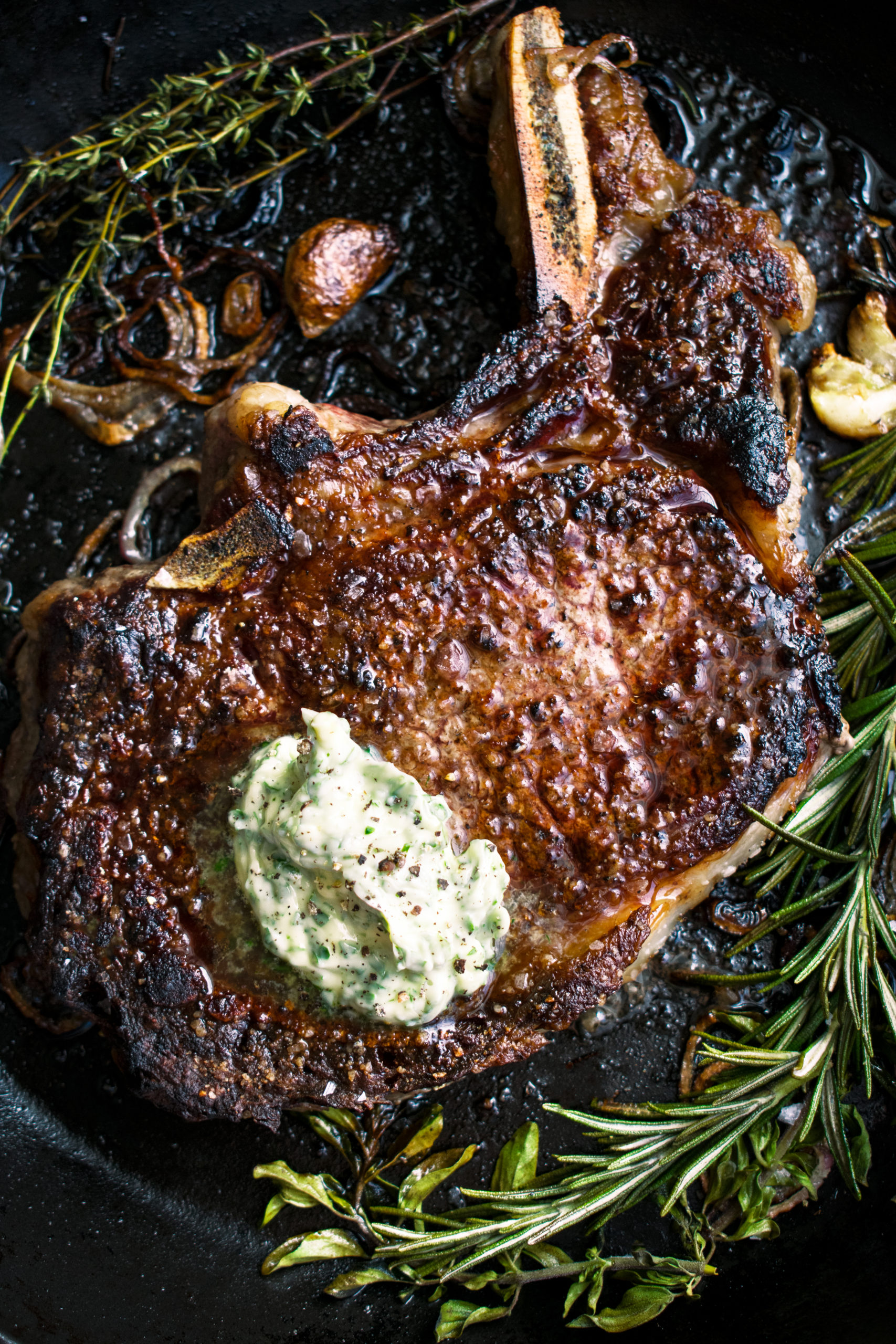 Ribeye Steaks in a Cast Iron Skillet - The Salted Potato from