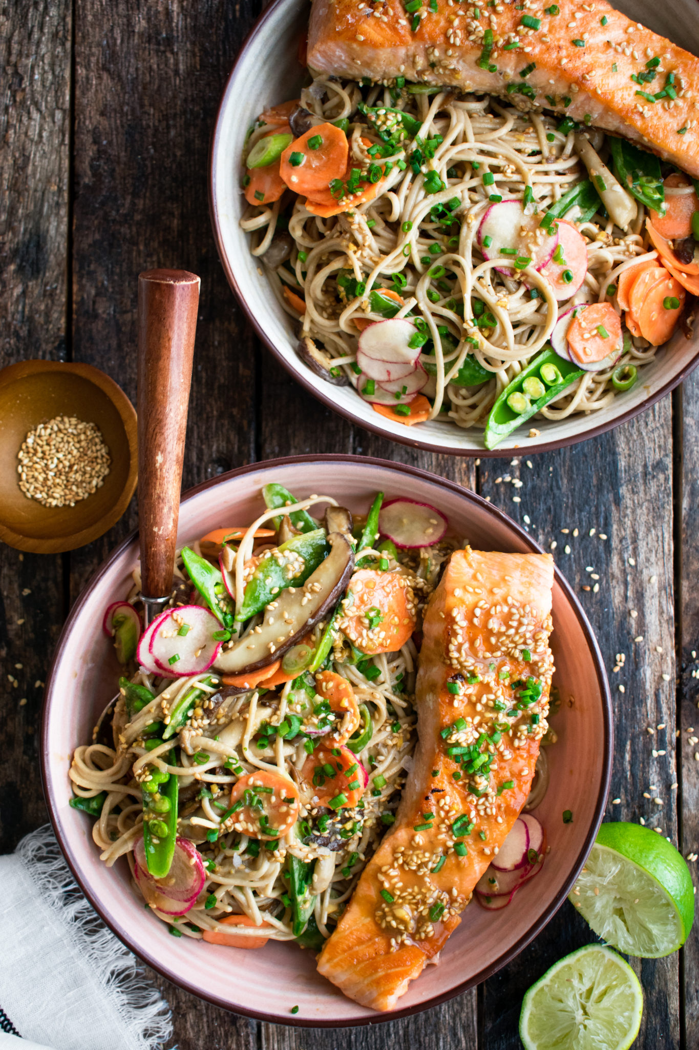 Soba Noodle Salad With Salmon Tahini Sauce The Original Dish