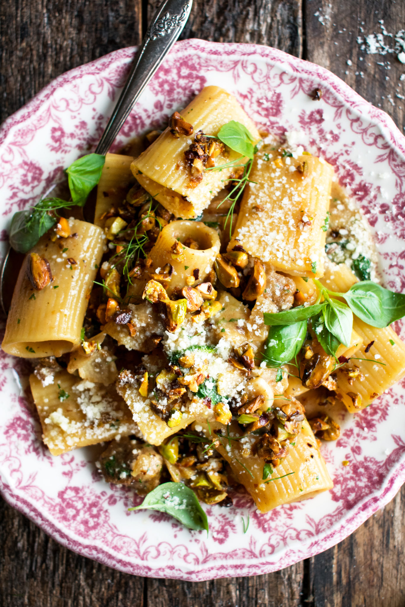 Caramelized Fennel Paccheri with Sausage & Pistachios - The Original Dish