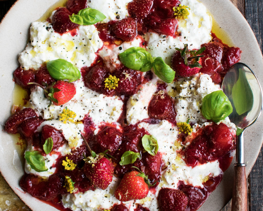 Strawberries And Burrata The Original Dish