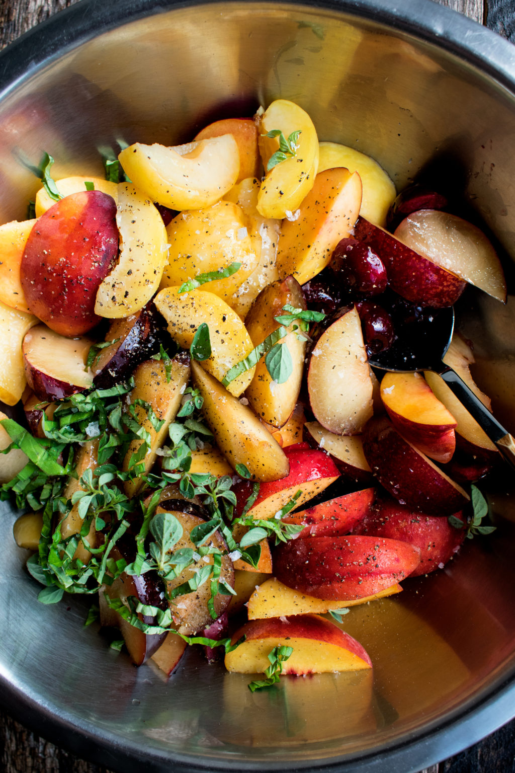 Marinated Stone Fruit Caprese Salad - The Original Dish