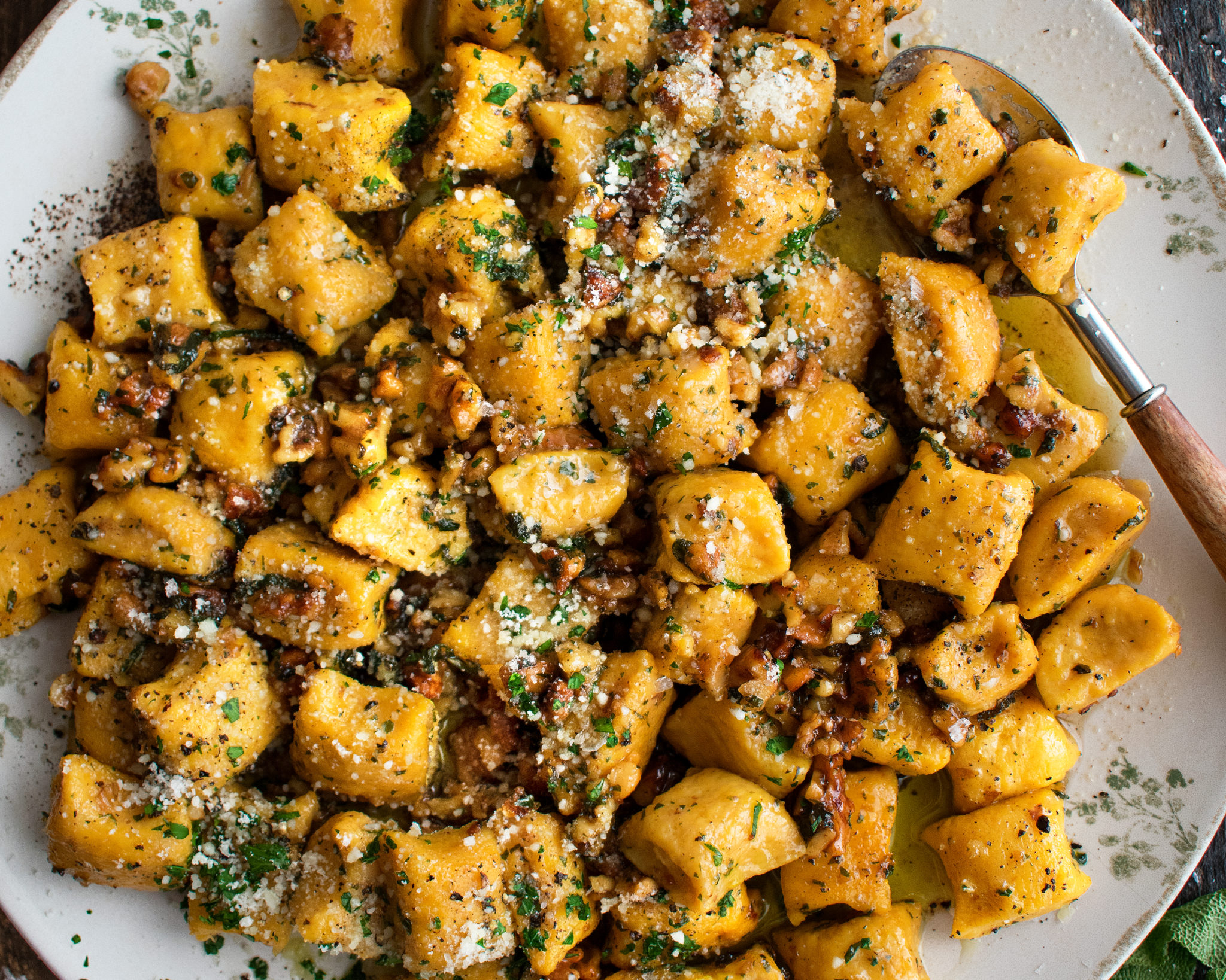 Pumpkin Ricotta Gnocchi with Brown Butter & Walnuts - The Original Dish