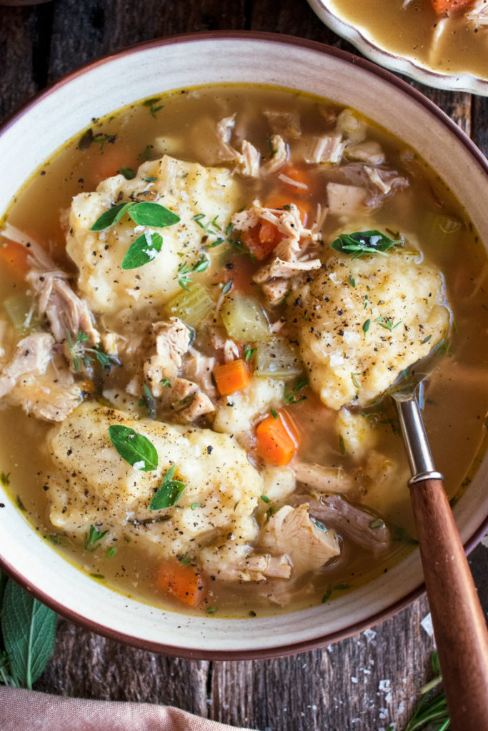 Turkey and Potato Dumpling Soup - Cheese Curd In Paradise