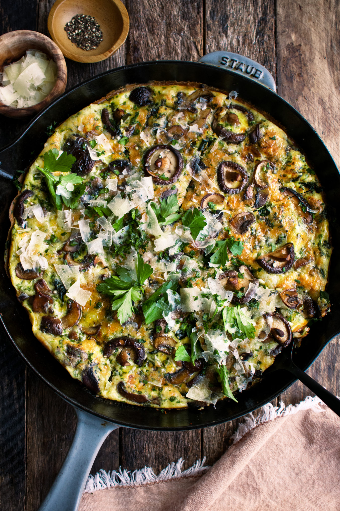 Mushroom Frittata with Asiago & Kale - The Original Dish