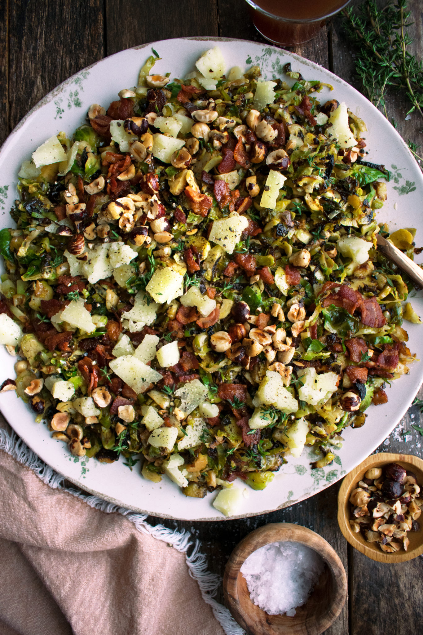 Shaved Brussels Sprouts with Bacon & Cider Syrup - The Original Dish