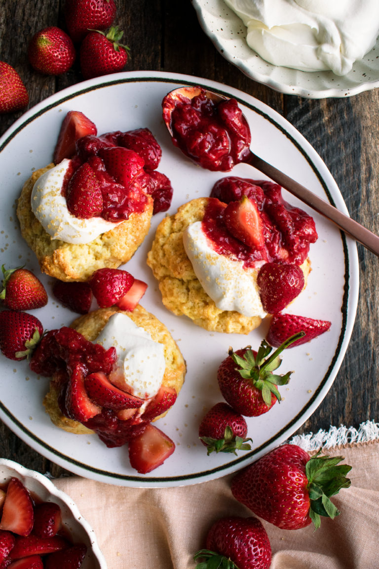 Brown Sugar Strawberry Shortcakes - The Original Dish