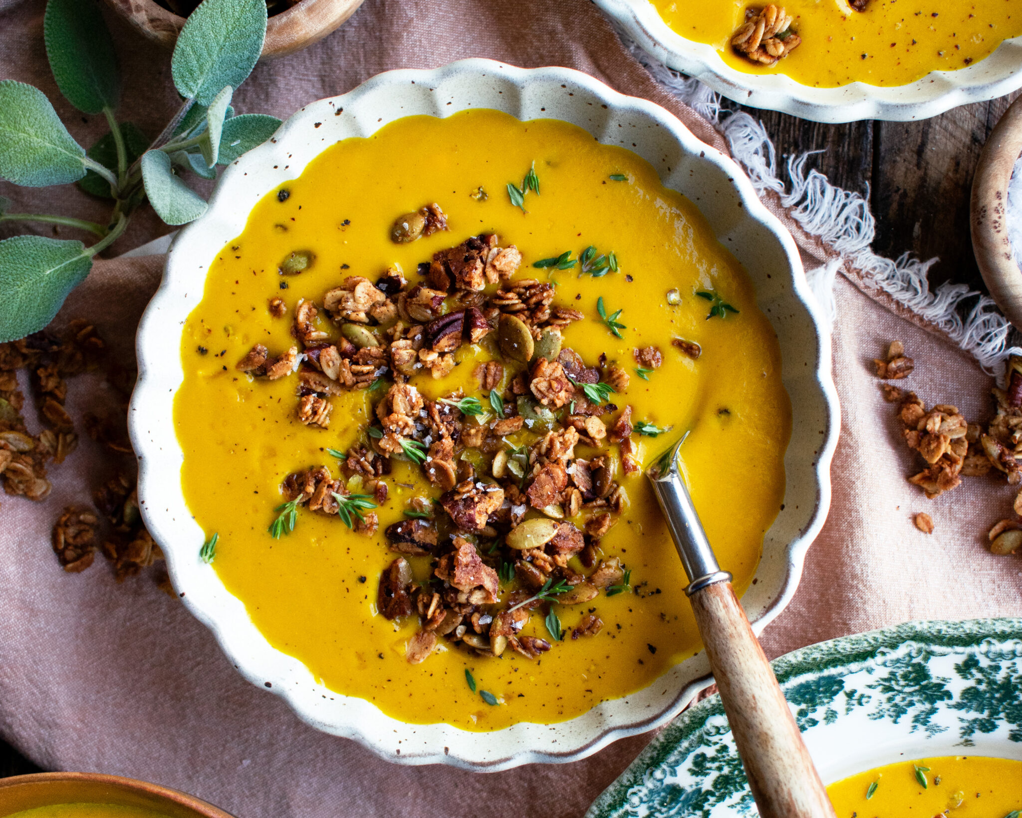 Spiced Butternut Squash Soup With Cheddar And Granola The Original Dish