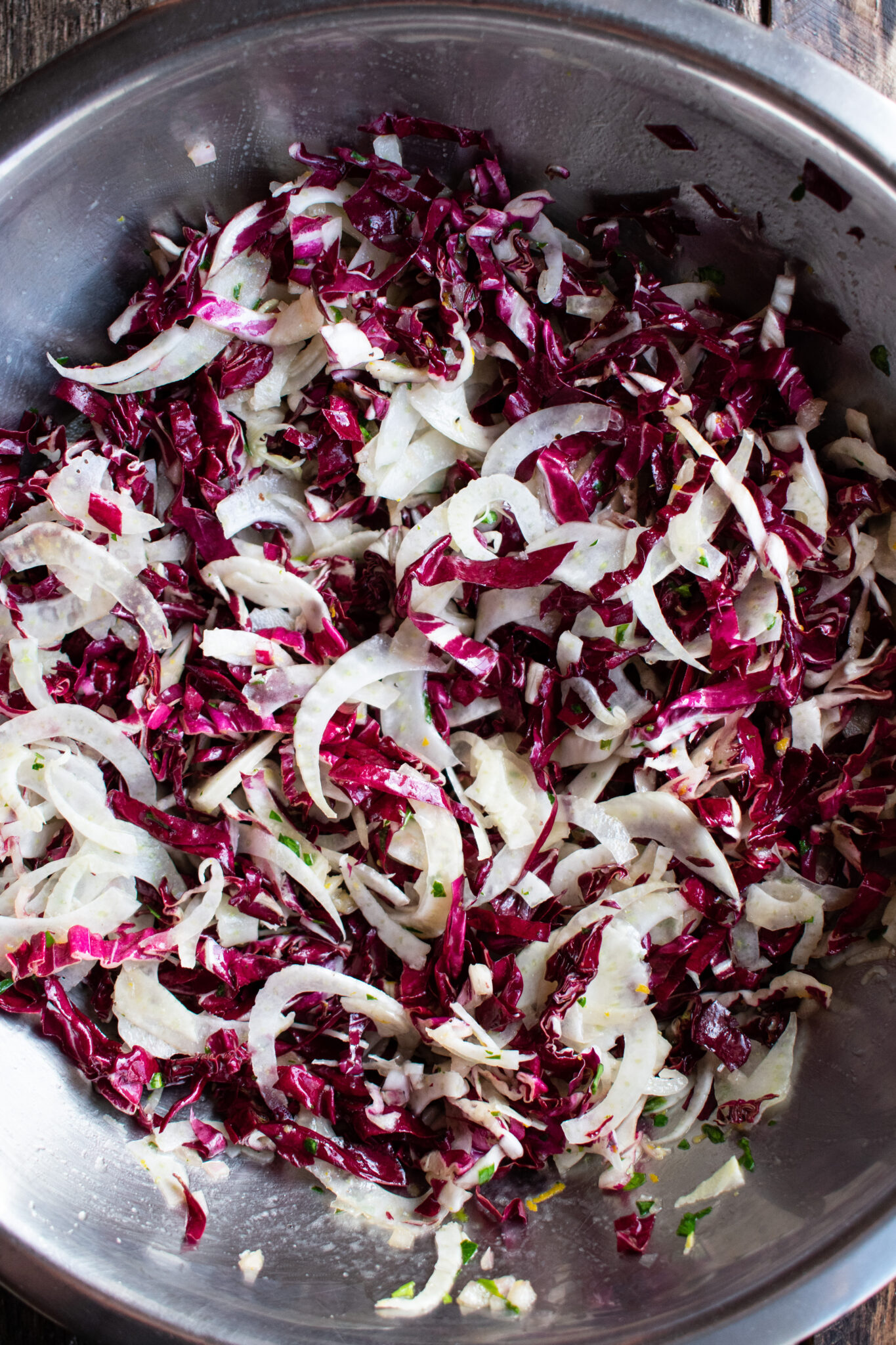 Radicchio Salad With Shrimp & Citrus Herb Vinaigrette - The Original Dish