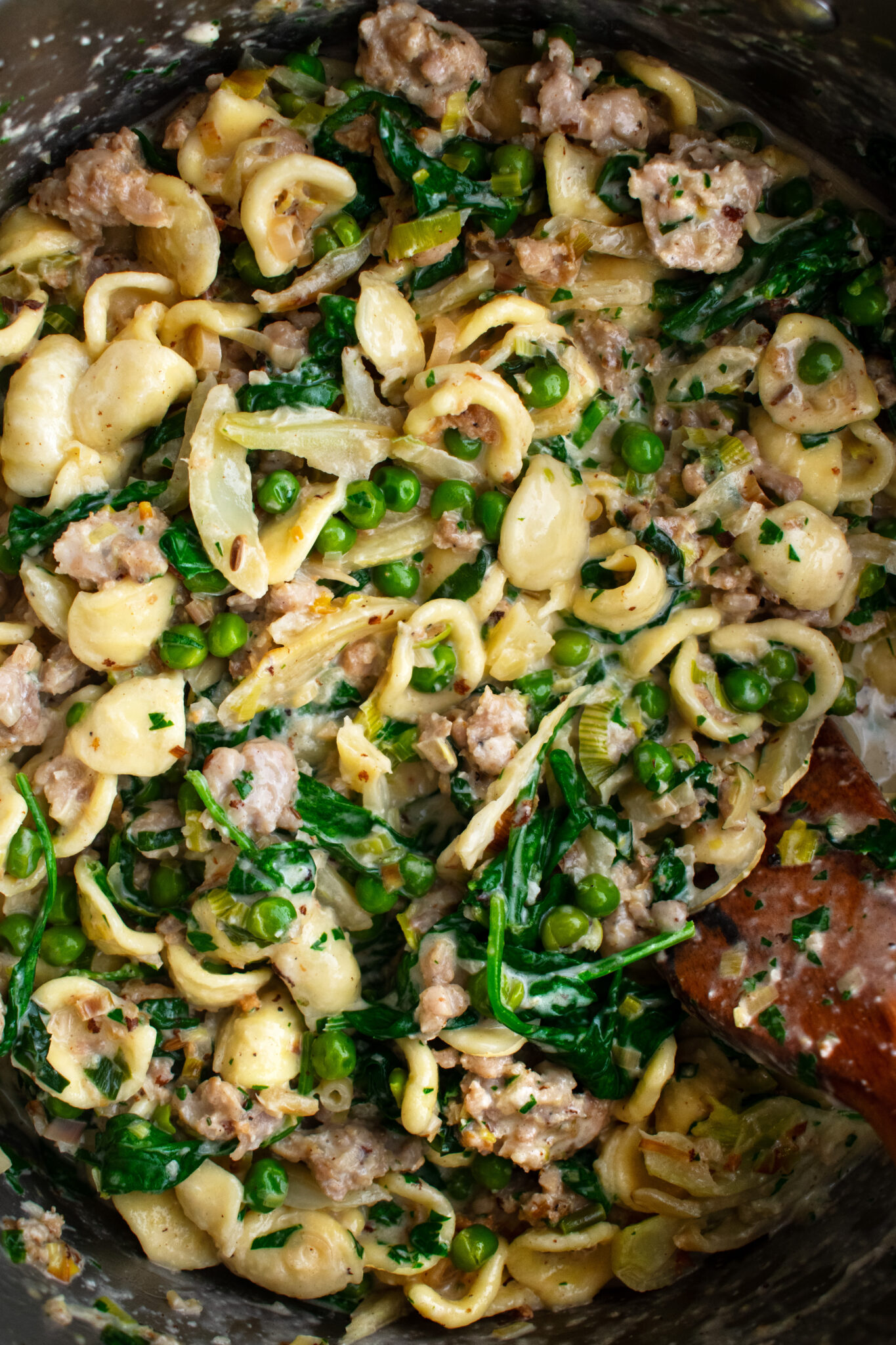 Creamy Orecchiette with Chicken Sausage & Spring Vegetables - The ...