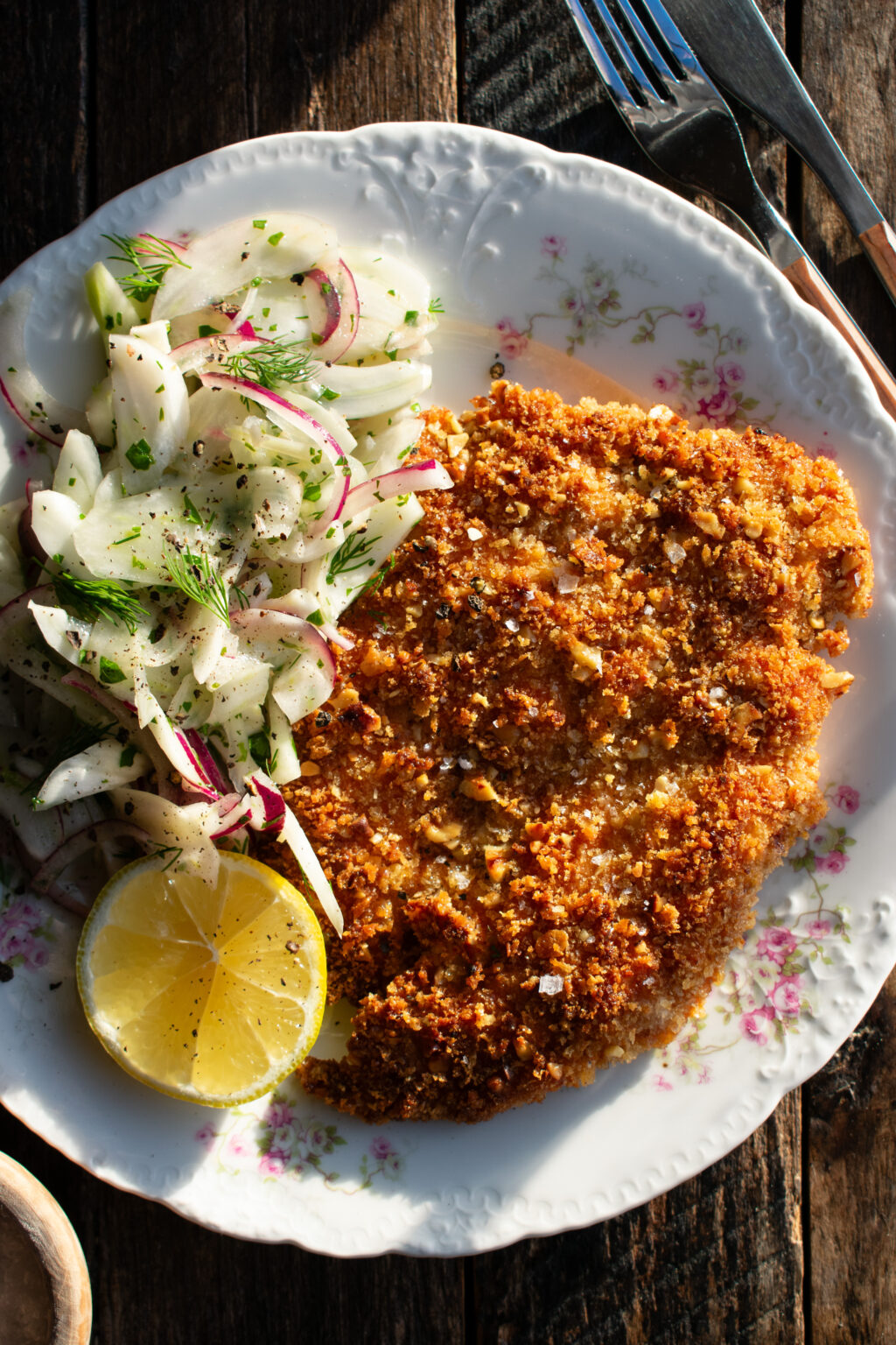 Walnut Crusted Chicken with Fennel Slaw - The Original Dish