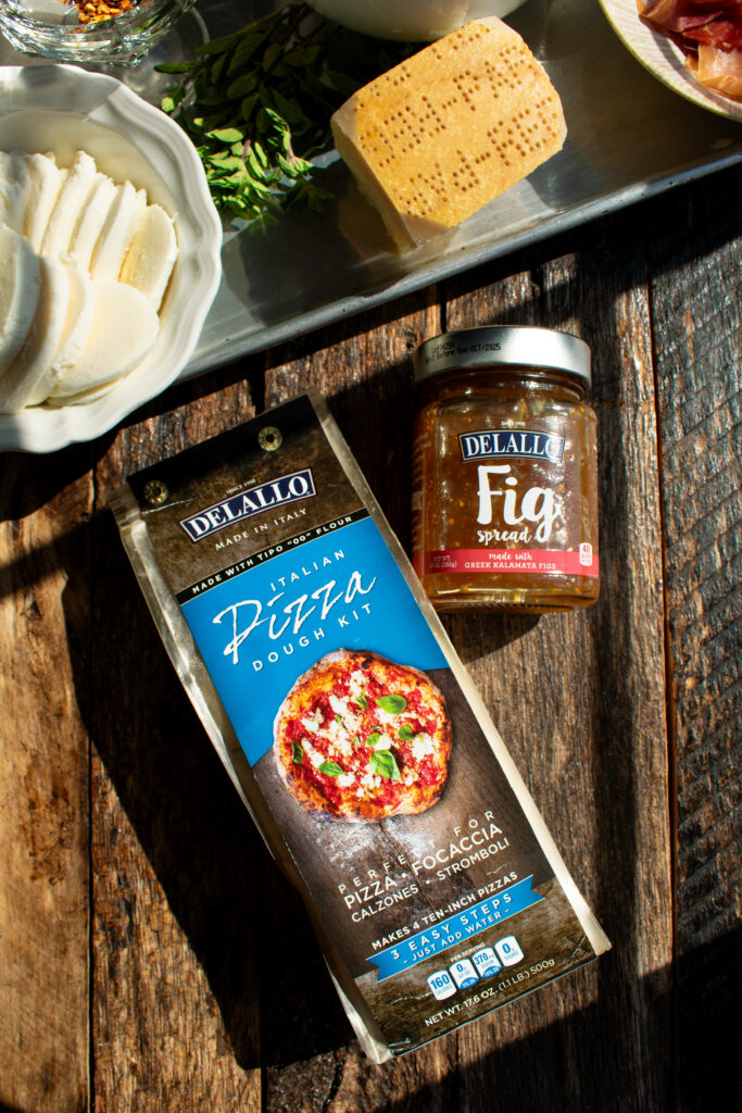 DeLallo pizza dough kit and fig spread