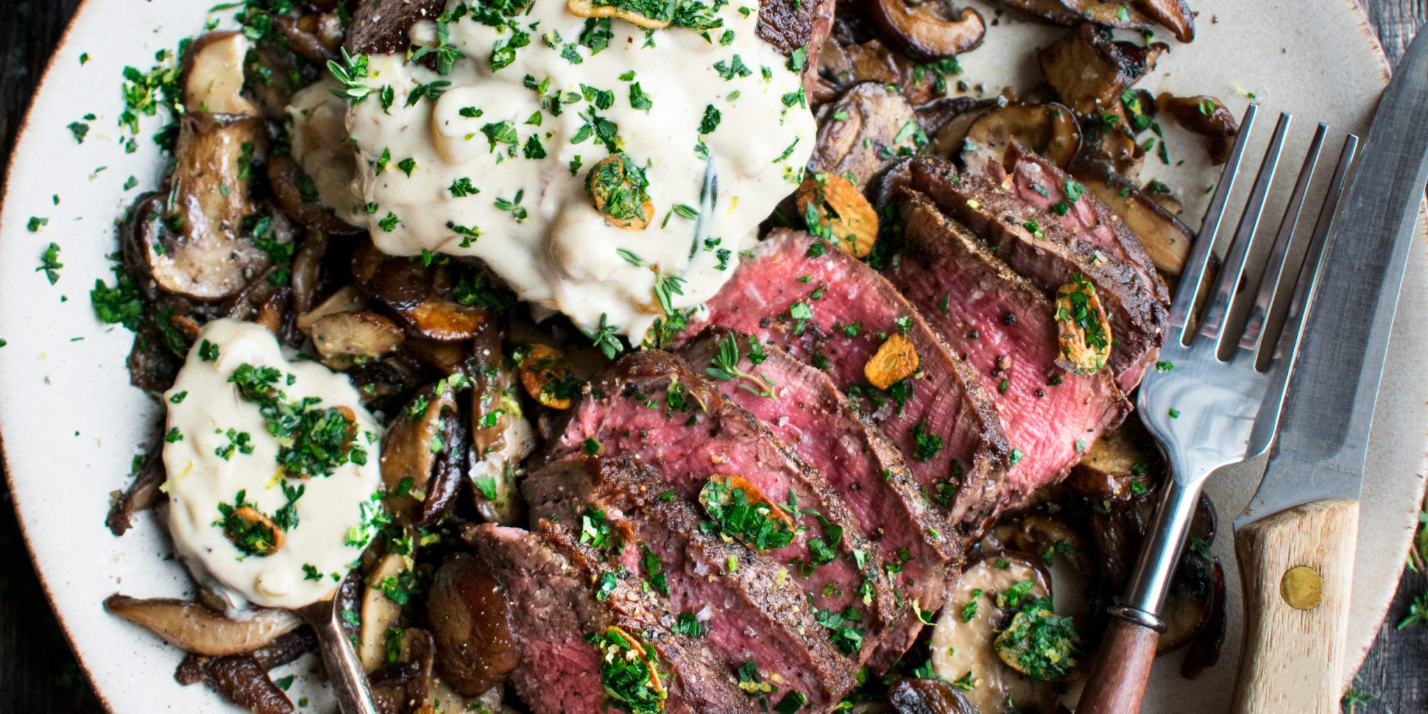 Filet Mignon with Rosemary Cream Sauce 2